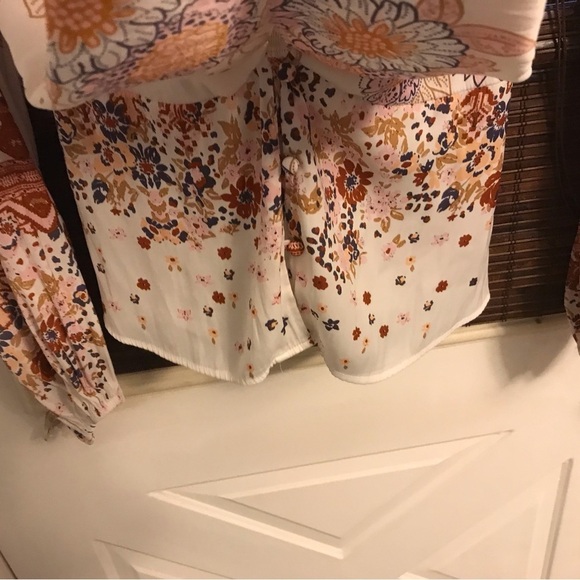 Revolve Free People Run Free Tunic Blouse Ivory Boho - Picture 3 of 6